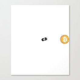The Evolution of Money Bitcoin Cow Coin Credit Trade Canvas Print
