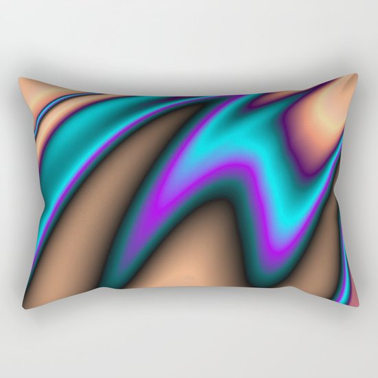 Abstract Fractal Colorways 03 Southwestern Rectangular Pillow