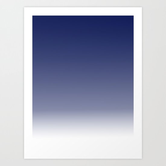 Navy Ombré Art Print