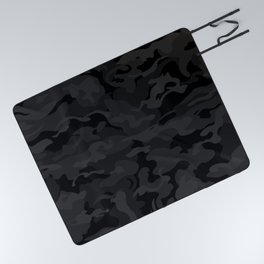 Camo Style - Black Camouflage Picnic Blanket