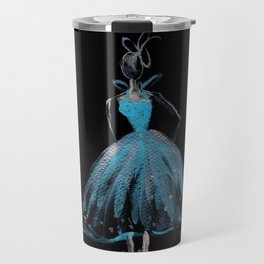 Blue and Light Haute Couture Fashion Illustration Travel Mug