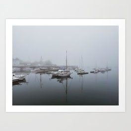 Fog Harbor Art Print