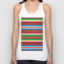  Multicolor Serape Saltillo Mexican sarape blanket zerape jorongo stripes zarape pattern Unisex Tank Top