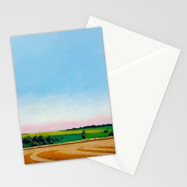 Peaceful Wheat Harvest Evening Stationery Cards