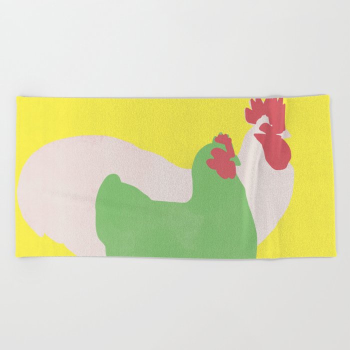 Farm animal portrait Beach Towel
