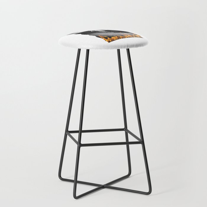 Coven collage flames Bar Stool