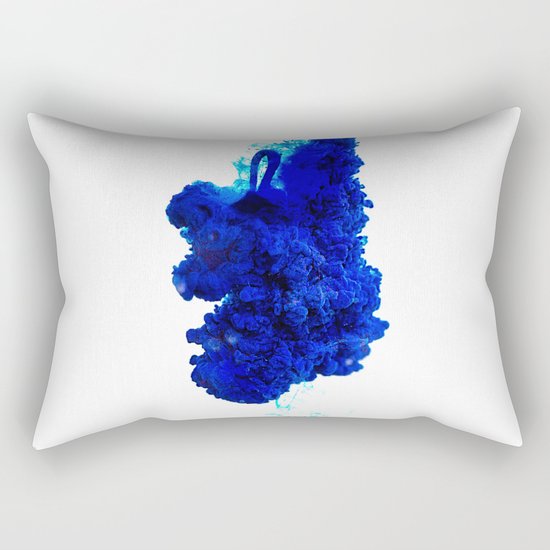 INDIAN INK IN WATER / COBALT Rectangular Pillow