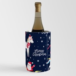 Christmas Unicorn Pattern Wine Chiller