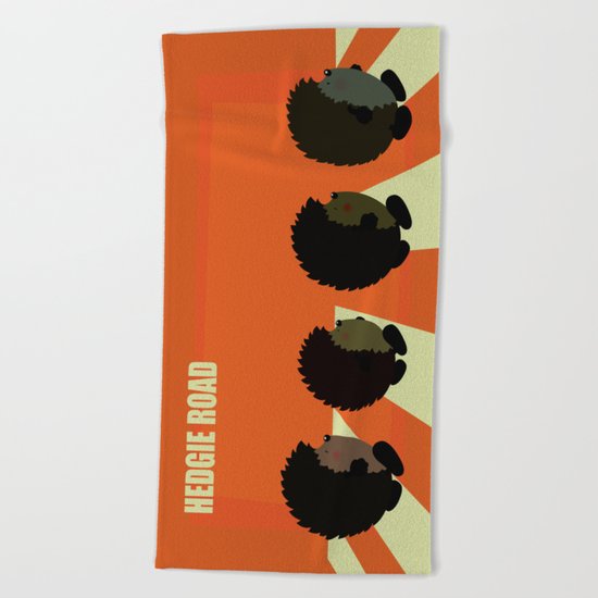 Hedgie road Beach Towel