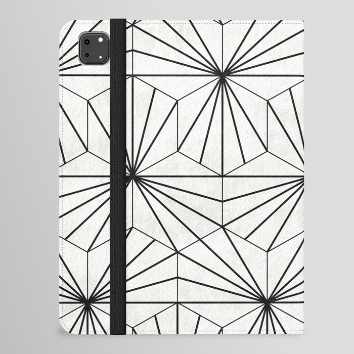Hexagonal Pattern - White Concrete iPad Folio Case