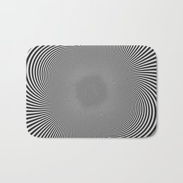 moire patterns II Bath Mat | Digital, Pattern, Black and White, Graphicdesign, Moire 