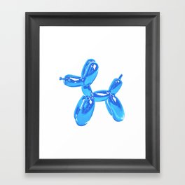 Blue Balloon Dog Pop Art | Kitsch Fun Framed Art Print