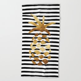 Pineapple & Stripes Beach Towel