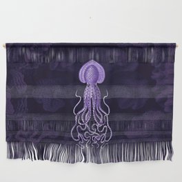 Squid1 (Purple, Square) Wall Hanging