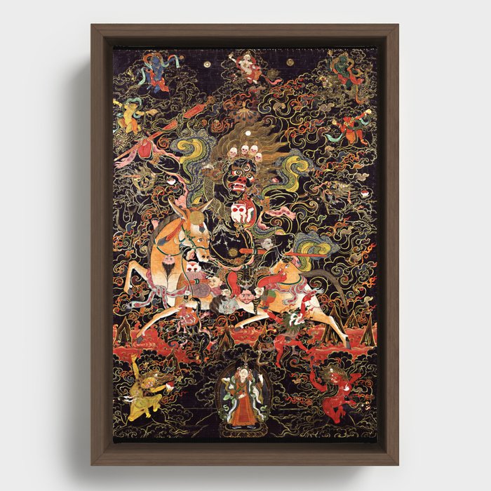 Buddhist Protector Shri Devi Magzor Gyalmo Framed Canvas