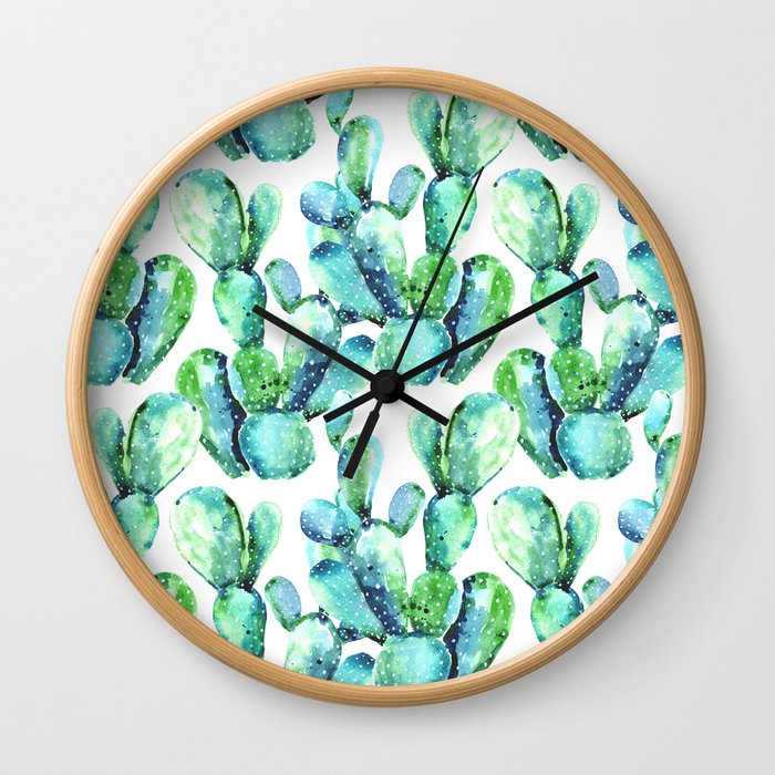 Cactus tropical plant  Wall Clock