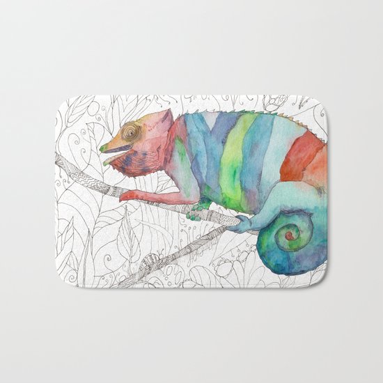 Chameleon Fail Bath Mat