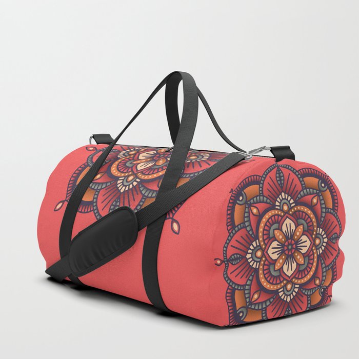 Red Mandala Duffle Bag