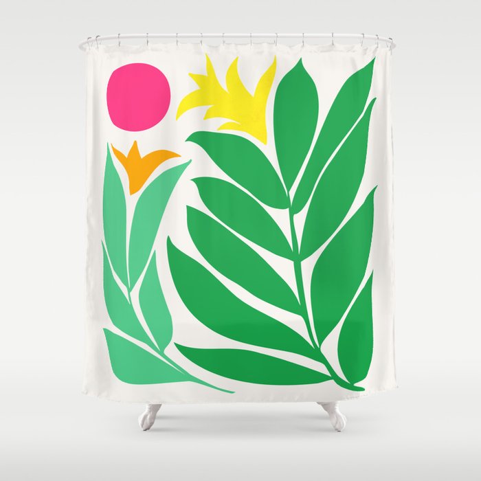 Sunshine State Floral / Tropical Pop Series Shower Curtain