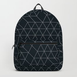 Cityscape Geo 2 Backpack | Geometric, Monochrome, Dark, Graphicdesign, Lines, Mosaic, Minimalism, Abstract, Geo, 3D 