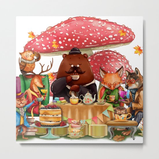 Autumn tea party #3 Metal Print