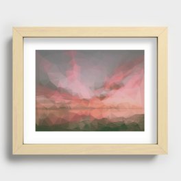 Fragmented Sunset Recessed Framed Print