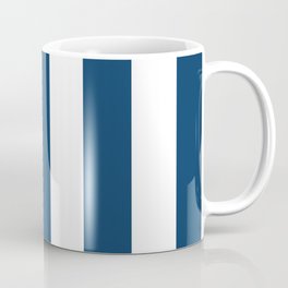 Navy Blue Stripes, Stripes, Striped Pattern, Lines Coffee Mug