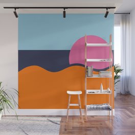 Colorful Sunset Minimalistic Art Print Design Wall Mural