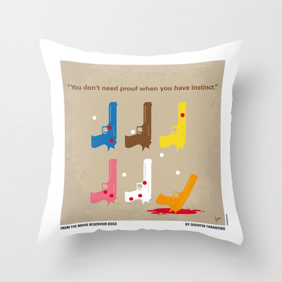 No069 My Reservoir Dogs minimal movie poster Throw Pillow