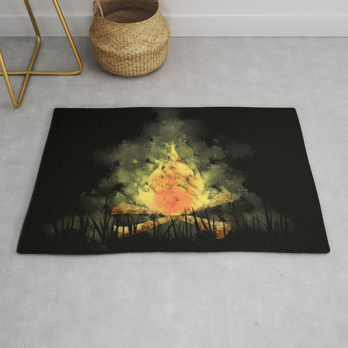 The fire camp Rug