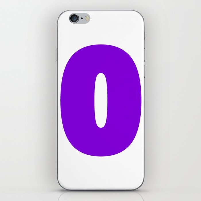 0 (Violet & White Number) iPhone Skin