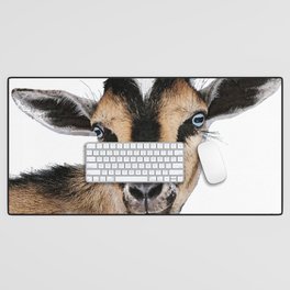 Goat Whiskers - Farmhouse Farm Animal Art Desk Mat