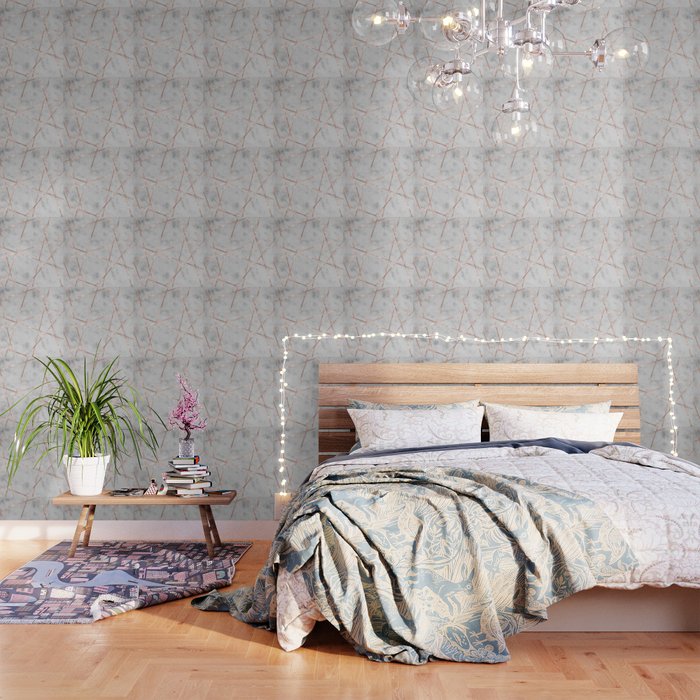 Society6 White Marble Rose Gold Geo Glam 2 Geo Decor Art