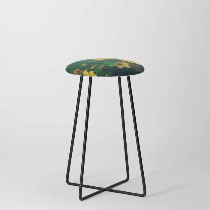 Yellow Coreopsis garden Counter Stool