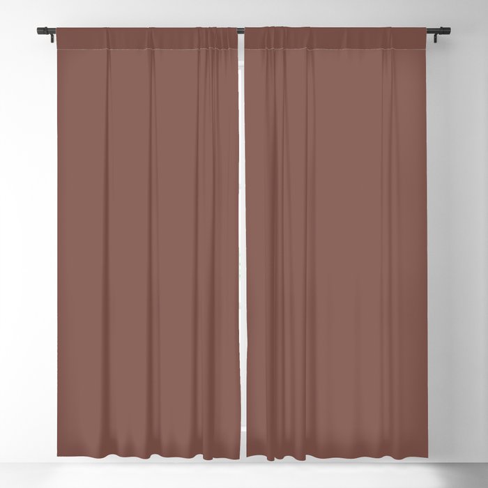 Chromatic Elegance: TERRACOTTA - WARM BROWNIE Blackout Curtain