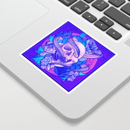 Skull & Serpent [blue] Sticker