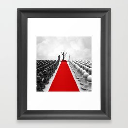Wedding Chess / 3D render of checkmating ceremony Framed Art Print