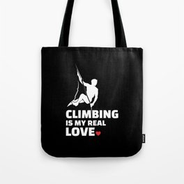 I love climbing Stylish climbing silhouette design for all mountain and climbing lovers. Tote Bag
