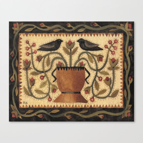 Blackbird Arrangement Canvas Print