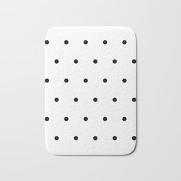Black and white Polka Dots Pattern Bath Mat | Circle, Dotted, Tile, Black, Pattern, Repeat, Naive, Polkadot, Repeatable, Repetition 
