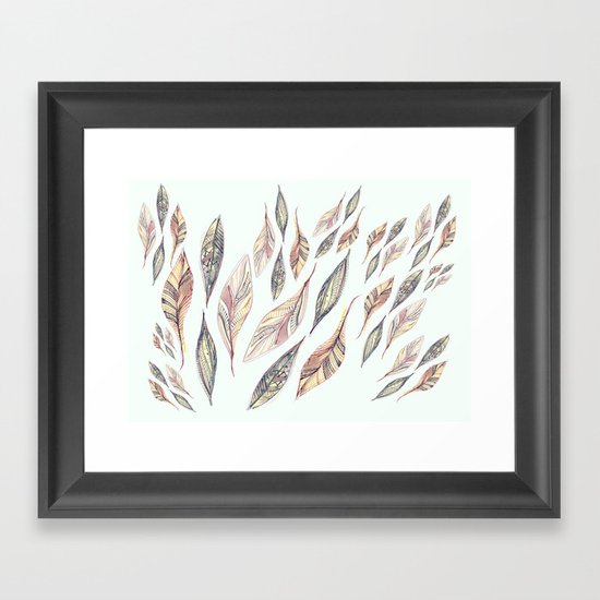 Feathers Framed Art Print