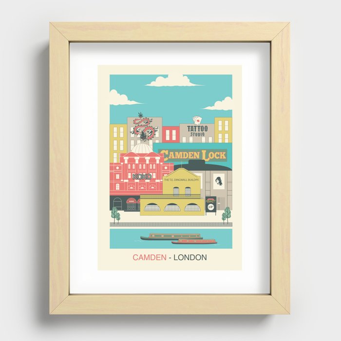 Camden London Recessed Framed Print