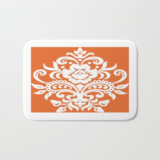 Damask on Peach Bath Mat