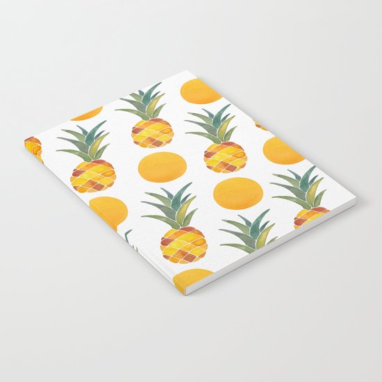Pineapple Dot Pattern Notebook