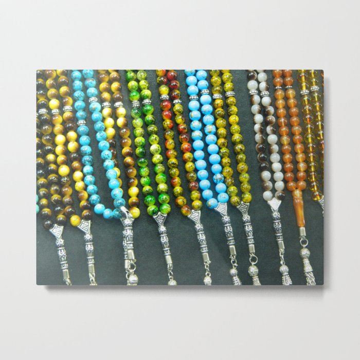 Prayer Beads Metal Print