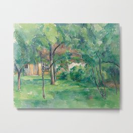 Paul Cezanne - Ferme en Normandie, ete (Hattenville) Metal Print | Vintage, Landscapeart, Canvas, Artprint, Painting, Old, Decor, Illustration, Wallart, Oilpaint 
