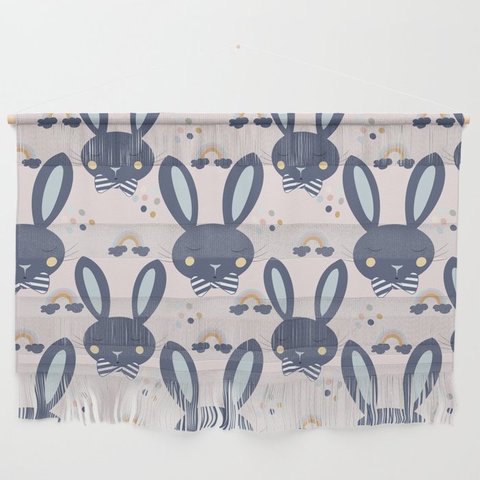 Cute Spring Easter Bunny Pattern | Rabbit Kids Babies  Wall Hanging