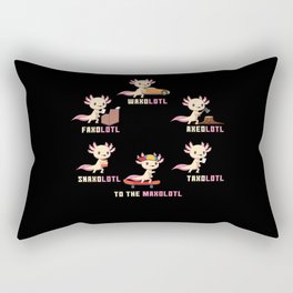 Cute Axolotl Fish Cartoon Cute Kawaii Axolotl Rectangular Pillow