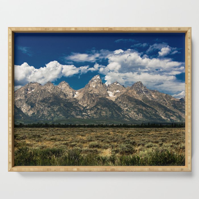The Grand Tetons - Summer Mountains Serving Tray