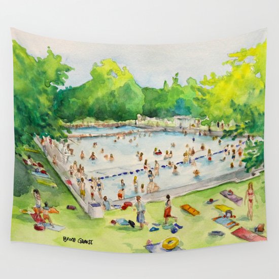 Deep Eddy Pool Austin Texas Wall Tapestry By Brucegrant58